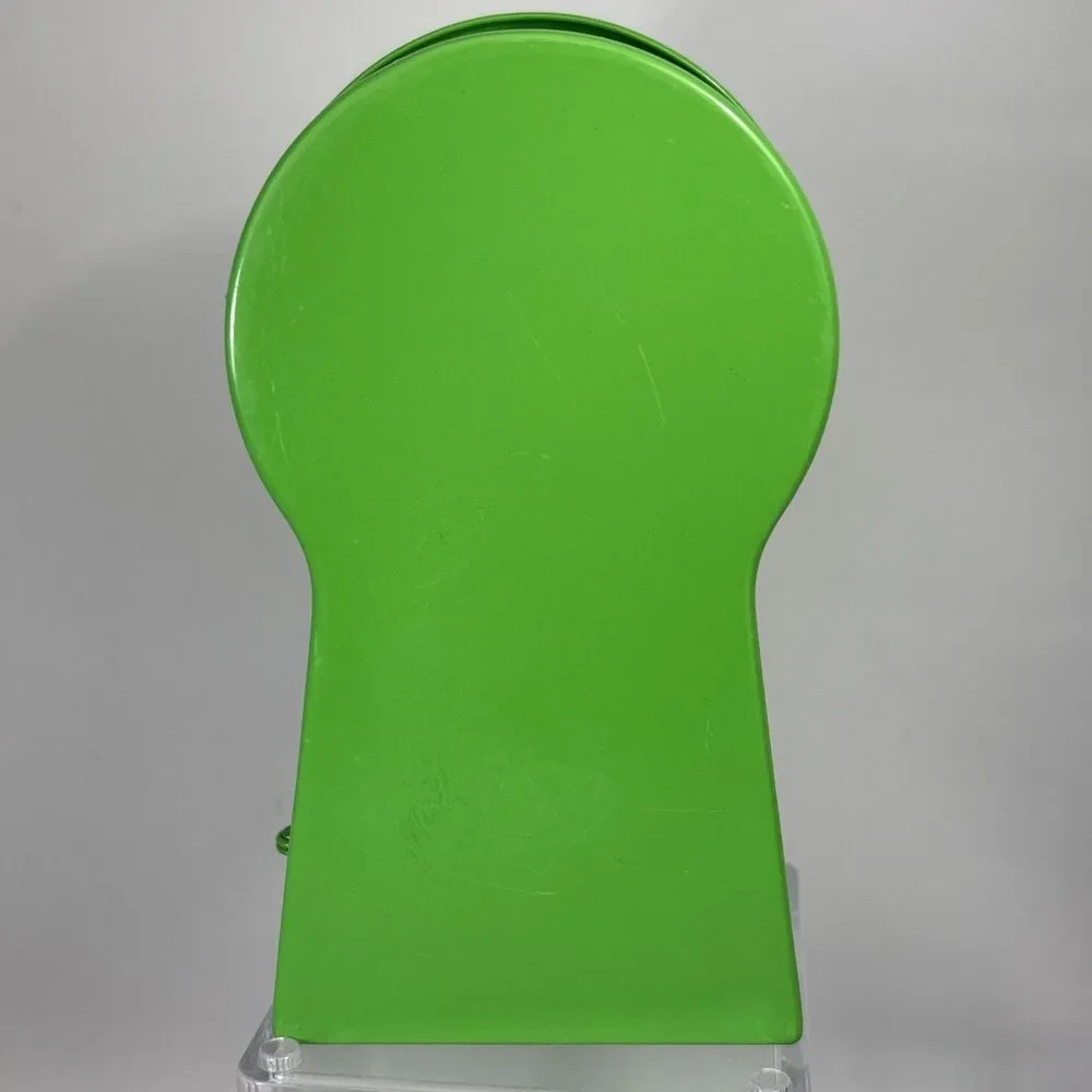RARE IKEA PS 1995 Keyhole Cabinet Clock Minimalist Timepiece Green Works!